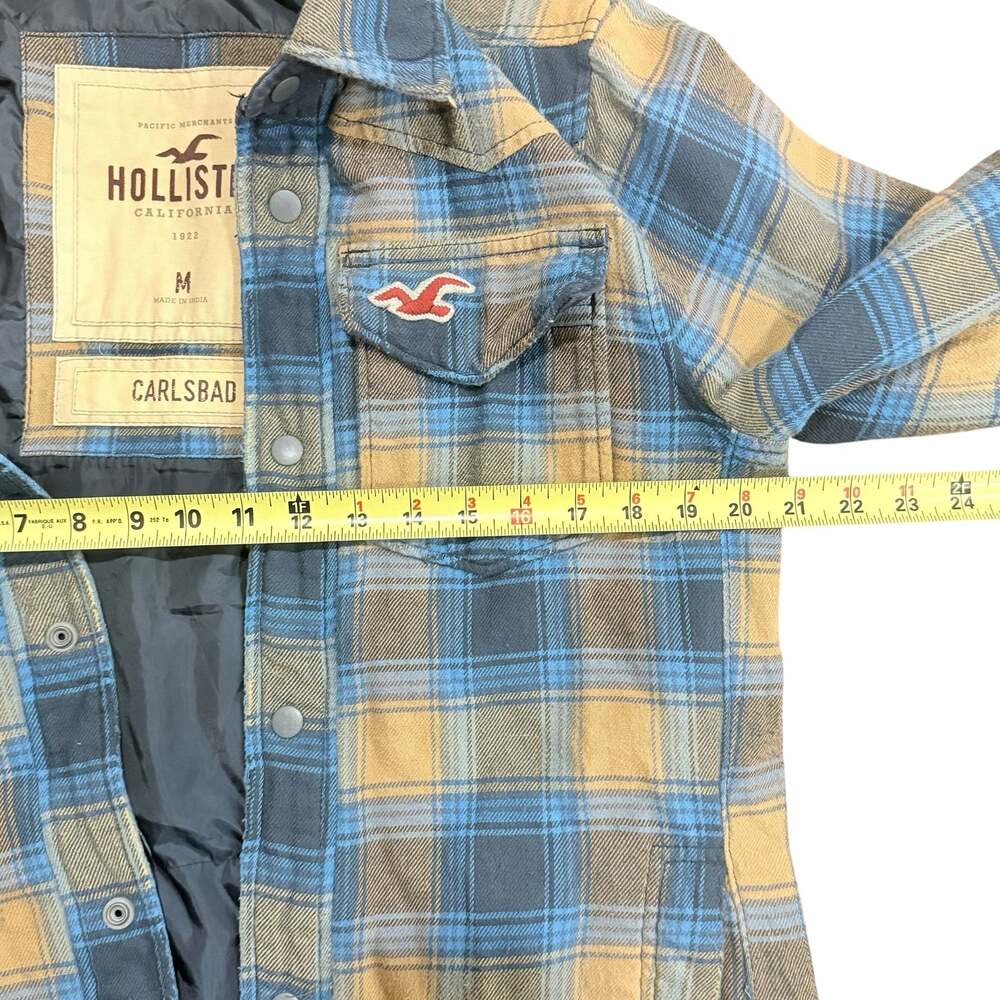 Hollister Carlsbad Quilted Lined Plaid Flannel Snap Button Jacket - Picture 6 of 7